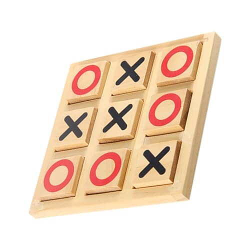 SUPVOX Holz Toe Brettspiel für Tragbares Interaktives Denkspiel mit Glatten Kanten Fördert Logisches und Strategisches für Familie Reise und Kinderzimmer von Supvox