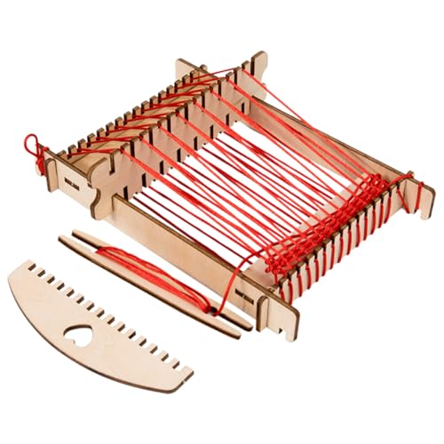 SUPVOX Holz Webrahmen DIY Webstuhl Bastelset für Feinmotorik Kreativität Ab Jahren Mädchen Jungen Lernspielzeug von Supvox