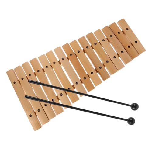 SUPVOX Holz xylophon mit Mallets für Pädagogisches Musikinstrument Sensorische Entwicklung Einfaches Lernen Montessori für Kleinkinder und Anfänger von Supvox