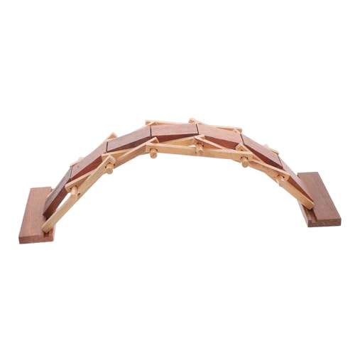 SUPVOX Holzbausatz Arch Bridge Assembly Toy aus Hochwertigem Holz DIY Wissenschaftliches Lernspielzeug für Glatte Oberfläche Langlebiges Handgefertigtes Holzspielzeug Dekoratives Modell von Supvox