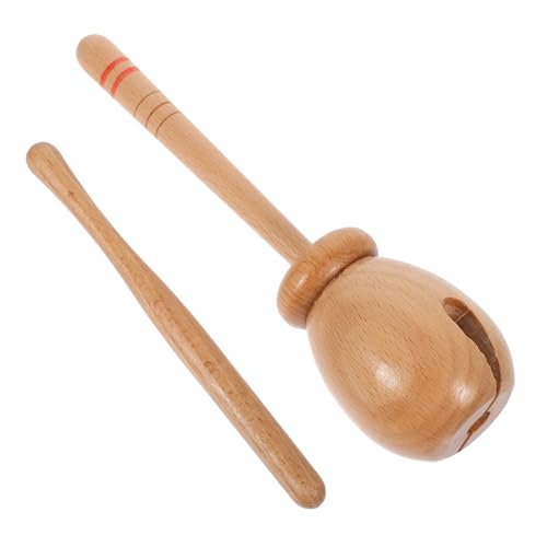 SUPVOX Holzblock Schlaginstrument mit Holzklöppel Robustes Percussion Zubehör für Kompakt und Sicher Fördert Musikhören und Kreativität Musikspielzeug für Frühe Bildung von Supvox