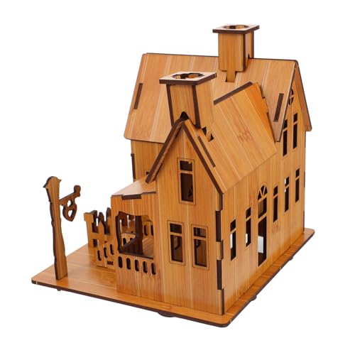 SUPVOX Holzhaus Puzzle Bausatz DIY Villa Modellbau Pädagogisch für Erwachsene Selberbauen ohne Kleber als Geschenk für Puzzle Fans und Bastelliebhaber von Supvox