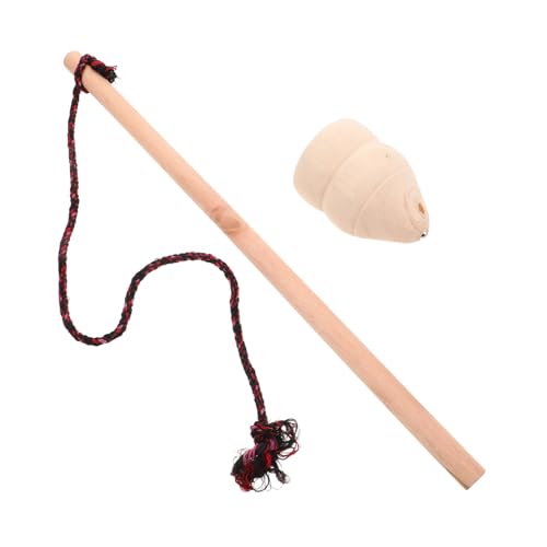 SUPVOX Holzkreisel mit Solides Holz Traditionelles Retro Outdoor Fitness und Nostalgischer Spaß Stabiles Langlebiges Design für Intensives Workout von Supvox