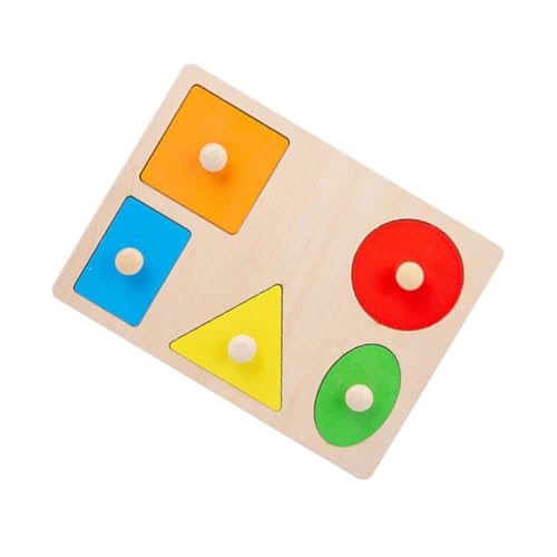 SUPVOX Holzpuzzle Geometrische Formen Lernspielzeug für Ab Jahren Montessori Holzbausteine zur Frühen von Kognition Kreativität und Problemlösungsfähigkeiten für Jungen und Mädchen von Supvox