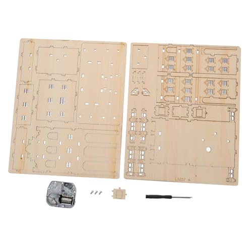 SUPVOX Holzpuzzle für Handgefertigtes DIY Modellspielzeug aus Umweltfreundlichem Holz Sichere Bausteine mit Abgerundeten Kanten Fördert Problemlösung und Räumliches Einfach von Supvox
