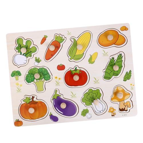 SUPVOX Holzpuzzle für Kleinkinder Buntes Langlebiges Jigsaw Puzzle zur Frühkindlichen Pädagogisches Lernspielzeug für Jungen und Mädchen Ab Jahr von Supvox