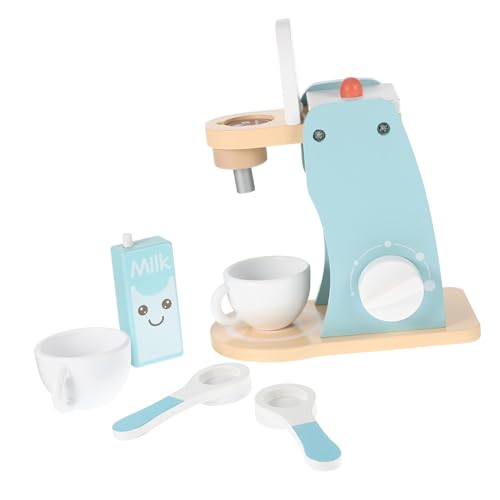 SUPVOX Holzspielzeug Kaffeemaschine Mini Spielküche mit Glatter Oberfläche und Sicherem Design Pädagogisches Rollenspiel zur Feinmotorischer Fähigkeiten für Jungen und Mädchen von Supvox