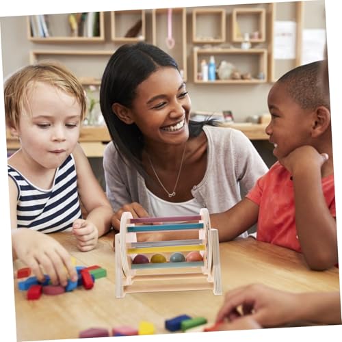 SUPVOX Holzspielzeug Rolling Drum für Buntes Sensory Toy Feinmotorik und Hand Augen Koordination Sicher Tragbar Lernspielzeug für Junge Mädchen und Kleinkinder von Supvox