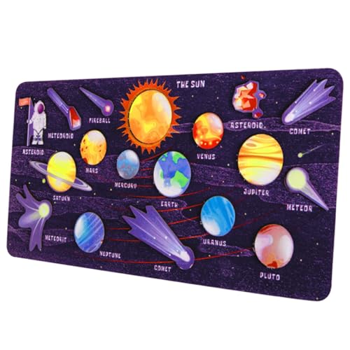 SUPVOX Holzspielzeug Sonnensystem Puzzle für Jahre Sicherer Solar System Matching Board mit Glatter Oberfläche Pädagogisches Planetensystem Lernspielzeug für Motorische Fähigkeiten SUPVOX Holzspielzeug Sonnensystem Puzzle für Jahre Sicherer Solar System Matching Board mit Glatter Oberfläche Pädagogisches Planetensystem Lernspielzeug für Motorische Fähigkeiten von Supvox