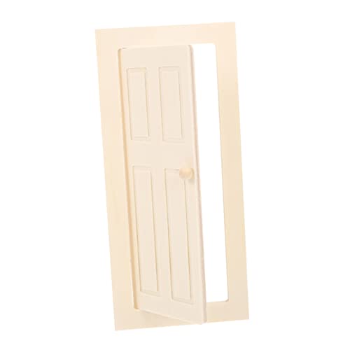 SUPVOX Holztürmodell Miniaturmöbel Für Puppenstuben Miniaturpuppenhausmöbel Miniatur-hausmöbel Miniaturtür Mini-puppenhauszubehör Mini-haustürmodell Winziges Haustürmodell Minitür Beige von Supvox
