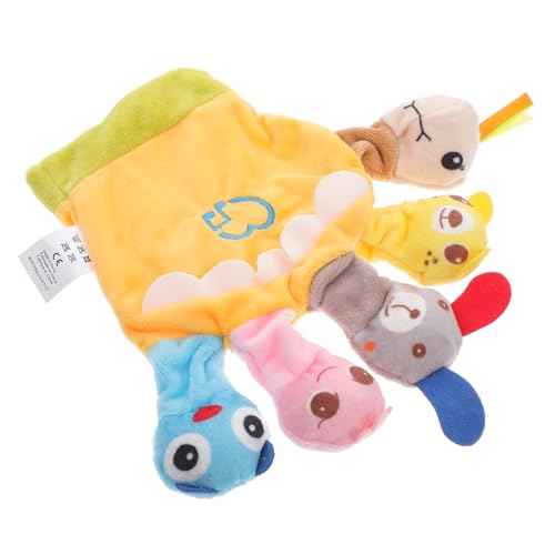 SUPVOX Interaktives Plüsch Fingerpuppe Tier mit Musik Weiches Baumwollmaterial Pädagogisches Storytelling für Fördert Kreativität und Eltern Junge Mädchen Bindung Gelb von Supvox