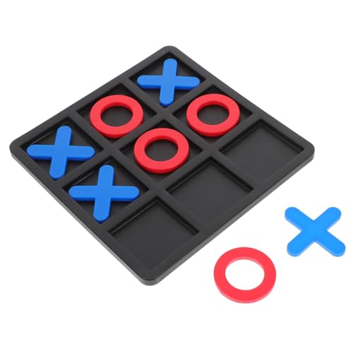 SUPVOX Interaktives Toe Spiel Lernspielzeug Rote O Blaue X Schwarz Klappbares Brett Pädagogisches Strategiespiel Logisches Spielspaß für Erwachsene von Supvox
