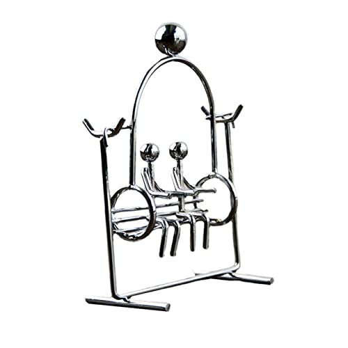 SUPVOX Iron Art Balance Toy Schaukel Physikspielzeug Schreibtisch Dekoration Kreatives mit Stabilem Sockel für Büro und Zuhause von Supvox