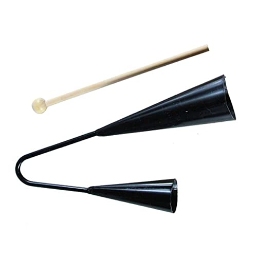 SUPVOX Kinderspielzeug Agogo Glocke mit Holzschlägel Zweifarbige Metall Toninstrumente Traditionelles Percussion für Frühe Musikbildung Geeignet für Mädchen und Jungen von Supvox