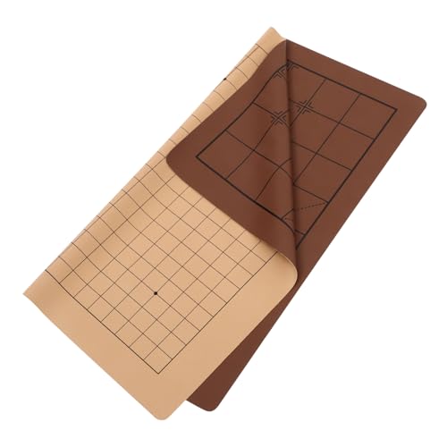 SUPVOX Klappbares Doppelseitiges Schachbrett aus PU Leder mit Chinesischem Xiangqi und Weiqi Tragbares Brettspielzubehör Faltbares Schachspiel für Zuhause und Unterwegs von Supvox