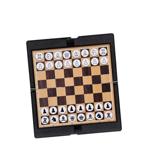 SUPVOX Klappbares Magnetisches Schach und Damespiel aus Dünnem Leder Leichtes Reisebrett für Erwachsene und Tragbar und Langlebig für Unterwegs und Zuhause SUPVOX Klappbares Magnetisches Schach und Damespiel aus Dünnem Leder Leichtes Reisebrett für Erwachsene und Tragbar und Langlebig für Unterwegs und Zuhause von Supvox