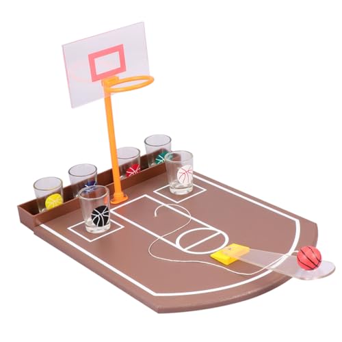 SUPVOX Kreatives Desktop Basketball Trinkspiel aus Acryl Lustiges Bar Partyspiel für Erwachsene Einfach zu Bedienen Robustes Partyzubehör zur Unterhaltung im von Supvox