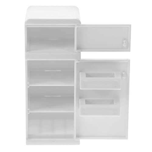 SUPVOX Kühlschrank für Puppenhaus Weißer Kühlschrank Möbelstück für Mikro Szenen für Kreative Spielideen und Dekorationen von Supvox