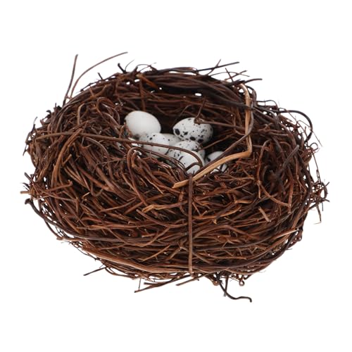 SUPVOX Künstliches Mini Vogelnest aus Natürlichem Rattan mit Kleinen Gesprenkelten Eiern Detailreich Gefertigt für Mikro Landschaften Bastelprojekte und Vielseitige Dekoration im Haus SUPVOX Künstliches Mini Vogelnest aus Natürlichem Rattan mit Kleinen Gesprenkelten Eiern Detailreich Gefertigt für Mikro Landschaften Bastelprojekte und Vielseitige Dekoration im Haus von Supvox
