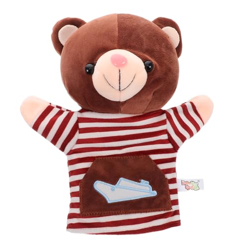 SUPVOX Kuschelige Handpuppe Bär Interaktives Plüschspielzeug für Eltern Junge Mädchen Geschichten Kreatives Rollenspiel und Früherziehung für Kinderzimmer und Klassenzimmer von Supvox