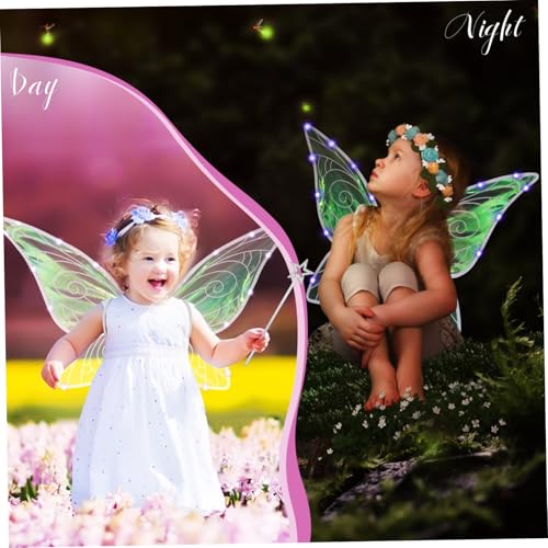SUPVOX Leichte Elegante Schmetterlingsflügel aus Gauze mit LED Licht Verstellbaren Trägern für Erwachsene für Kostüm Party Karneval Cosplay und Fasching von Supvox