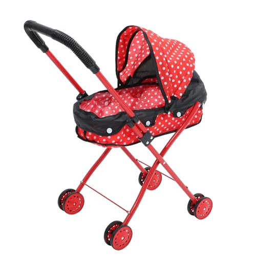SUPVOX Leichter Puppenwagen Kinderwagen mit Stabiler Rahmenkonstruktion Tragbar und Kompakt für Rollenspiele von Mädchen Dekoratives Babyzubehör für Fantasievolles SUPVOX Leichter Puppenwagen Kinderwagen mit Stabiler Rahmenkonstruktion Tragbar und Kompakt für Rollenspiele von Mädchen Dekoratives Babyzubehör für Fantasievolles von Supvox
