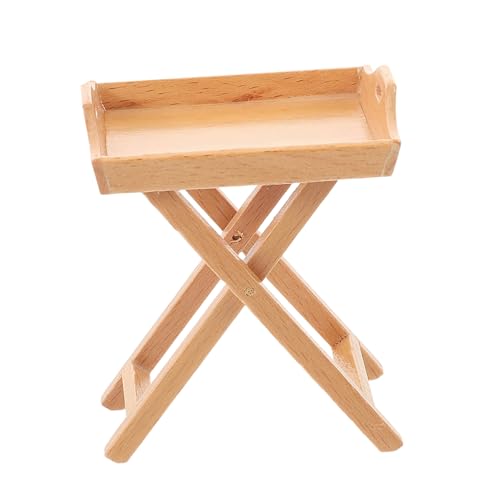 SUPVOX Maßstab Holz Servierplatte mit Gemüseablage Realistische Miniaturküchenmöbel für Puppenhausdeko und Kreatives Rollenspiel von Supvox