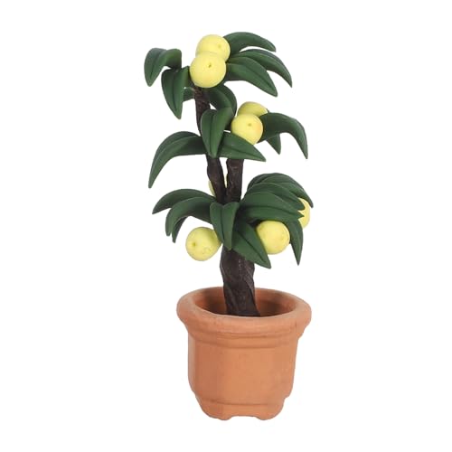 SUPVOX Maßstab Künstlicher Birnbaum als Topfpflanze Detailgetreu und Vielseitig für Puppenhaus Dekoration Bastelprojekte und Miniaturgärten Geeignet von Supvox