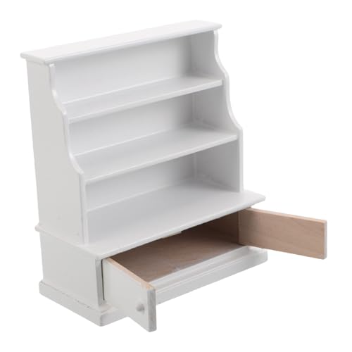 Supvox Miniatur-bücherregal Aus Holz Für Puppenhäuser Mini-aufbewahrungsschrank Kompaktes Regal Zum Präsentieren Kleiner Bücher Und Accessoires Für Miniatureinrichtungen Und von Supvox