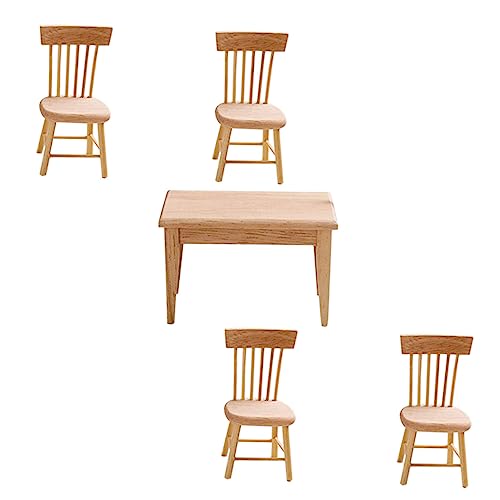 SUPVOX Maßstab Tisch Stühle Glatte Oberfläche Robustes Design Geeignet für Mini Esszimmer Puppenhaus Zubehör Kreatives Kinderspielzeug SUPVOX Maßstab Tisch Stühle Glatte Oberfläche Robustes Design Geeignet für Mini Esszimmer Puppenhaus Zubehör Kreatives Kinderspielzeug von Supvox