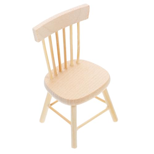 SUPVOX Maßstab Unlackierte Esszimmerstühle Puppenhausmöbel Dekor Mikrolandschaft Gartendekoration Geschenkidee SUPVOX Maßstab Unlackierte Esszimmerstühle Puppenhausmöbel Dekor Mikrolandschaft Gartendekoration Geschenkidee von Supvox