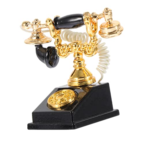 SUPVOX Maßstab Vintage Dekoration für Puppenhaus Langlebiges Miniatur Telefon Ornament DIY Wohnaccessoire Schwarz SUPVOX Maßstab Vintage Dekoration für Puppenhaus Langlebiges Miniatur Telefon Ornament DIY Wohnaccessoire Schwarz von Supvox