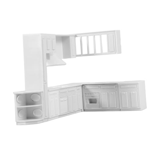 SUPVOX Maßstab mit Herd und Waschbecken Realistische Puppenhaus Möbel Detailreiches Mini Haus Dekorationsmodell Vielseitig für Miniatur Landschaft und Foto Requisiten von Supvox