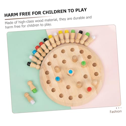 SUPVOX Memory Schach Holz Montessori Pädagogisches Gedächtnisspiel aus Hochwertigem Holz Kindgerechtes Memory Stick Match Toy Fördert Konzentration und Unabhängiges Lernspielzeug von Supvox
