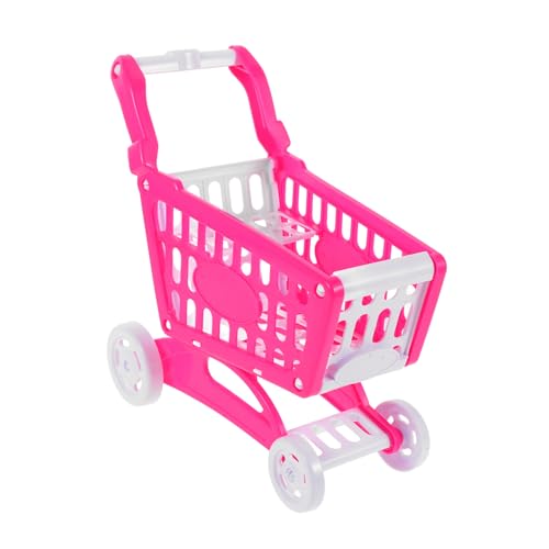 SUPVOX Mini Einkaufswagen für Plastiktrolley zur Aufbewahrung von Obst und Gemüse für Kreatives Rollenspiel und Fantasievolles Sicher und Robust von Supvox