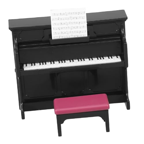 SUPVOX Mini Klavier Modell für Puppenhaus mit Hocker Dekoratives Musikinstrument für DIY Miniatur Szenen Sicher und Langlebig für Fotorequisiten und Kreative Dekoration SUPVOX Mini Klavier Modell für Puppenhaus mit Hocker Dekoratives Musikinstrument für DIY Miniatur Szenen Sicher und Langlebig für Fotorequisiten und Kreative Dekoration von Supvox