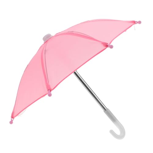 SUPVOX Mini Miniatur Regenschirm für Puppenhaus Realistisches Stilvolles Zubehör in Rosa Lebensecht Gestalteter Sonnenschirm für Junge Mädchen Geeignet für Amerikanische Puppen und von Supvox