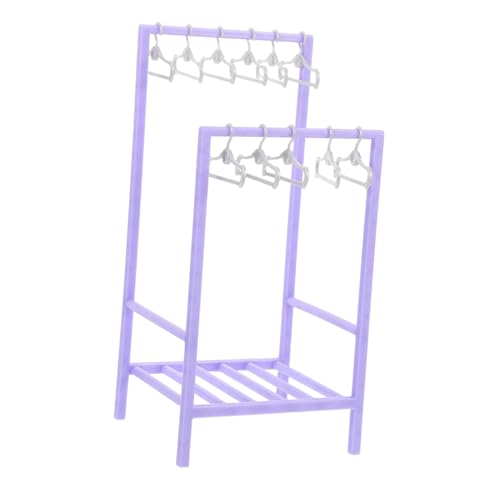 SUPVOX Mini Puppenkleiderständer mit Kleiderbügeln Puppenhaus Kleiderhalter Vielseitig für Puppenkleiderorganisation Robustes Kunststoff Zubehör für Puppenmöbel SUPVOX Mini Puppenkleiderständer mit Kleiderbügeln Puppenhaus Kleiderhalter Vielseitig für Puppenkleiderorganisation Robustes Kunststoff Zubehör für Puppenmöbel von Supvox
