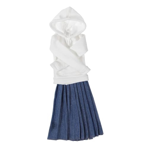 SUPVOX Mini Puppenkleidung Weißer Hoodie und Blauer Rock für Puppen Feine Verarbeitung Komfortabel Einfach An Ausziehbar Modisch als für Mädchen SUPVOX Mini Puppenkleidung Weißer Hoodie und Blauer Rock für Puppen Feine Verarbeitung Komfortabel Einfach An Ausziehbar Modisch als für Mädchen von Supvox