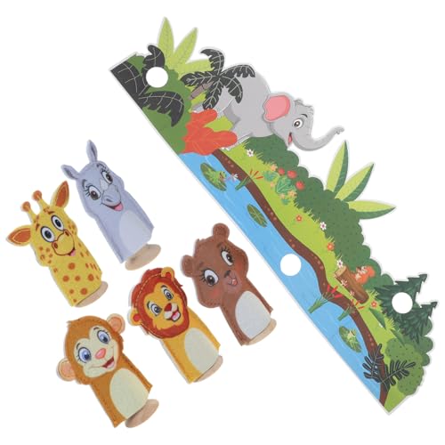 SUPVOX Mini Tier Fingerpuppen aus Weichem Filz mit Waldhintergrund Niedliche Fingerpuppen für Erwachsene Lernspielzeug Feinmotorik und Kreativität bei Krippenkindern von Supvox