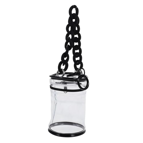 SUPVOX Mini Transparente PVC Puppentragetasche mit Reißverschluss Leichte Staubgeschützte Aufbewahrungstasche für Puppen Modische Handliche Klartasche für Reisen und Alltag von Supvox