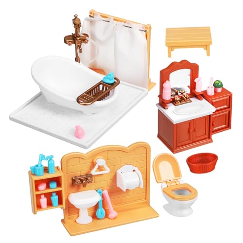 SUPVOX Miniatur Badezimmer Möbel aus Kunststoff Sicher und Kompakt Hocker Schrank Pflanze Puppenhaus Zubehör Langlebig und für Puppenhaus Dekoration SUPVOX Miniatur Badezimmer Möbel aus Kunststoff Sicher und Kompakt Hocker Schrank Pflanze Puppenhaus Zubehör Langlebig und für Puppenhaus Dekoration von Supvox