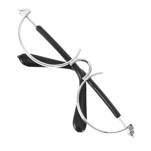 SUPVOX Miniatur Brille aus Metall Drahtrahmen Halbrund Transparente Gläser Puppen Kostüm Zubehör für Mini Puppen Kreative Unterhaltung Langlebig und Vielseitig Passend von Supvox