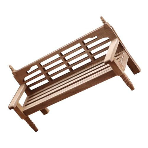 SUPVOX Miniatur Holzbank Gartenbank Modell Wetterfeste Puppenhaus Deko Feine Handarbeit Kompakt Leicht Realistische Miniaturmöbel für Puppenhaus und Mikro Landschaft von Supvox