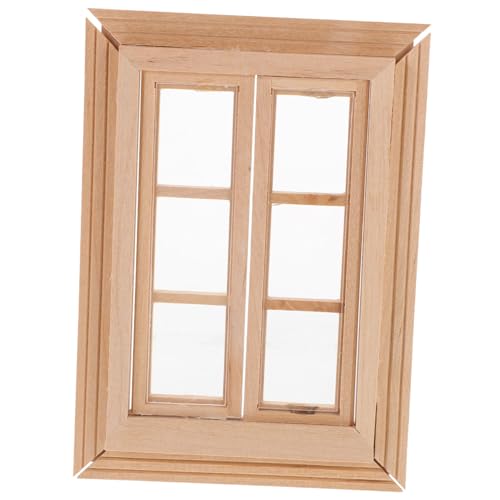 SUPVOX Miniatur Holzfenster Puppenhaus Dekoration Fach Fensterrahmen Handgefertigt Kreatives DIY Puppenhaus Zubehör für Puppenliebhaber und Sammler von Supvox