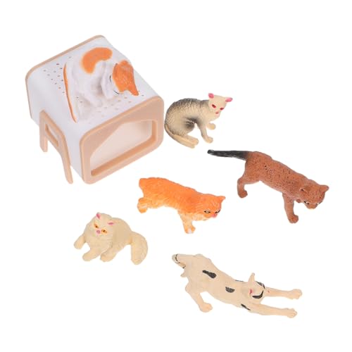 SUPVOX Miniatur Katzenfigur Spielset Realistische Miniatur Katzen für Puppenhaus Dekor Lernspielzeug und Partyzubehör Interaktive Rollenspiele für Katzenliebhaber SUPVOX Miniatur Katzenfigur Spielset Realistische Miniatur Katzen für Puppenhaus Dekor Lernspielzeug und Partyzubehör Interaktive Rollenspiele für Katzenliebhaber von Supvox
