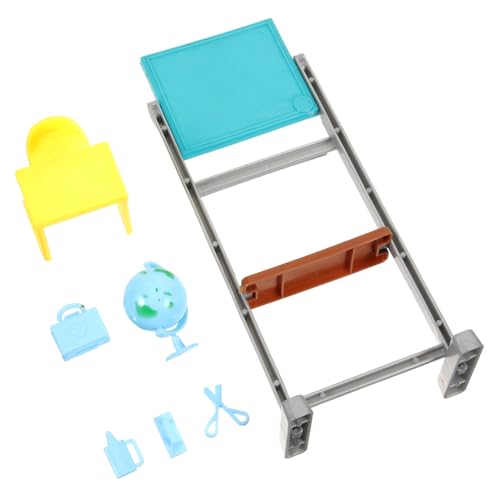 SUPVOX Miniatur Lernset Klassenzimmer Deko mit Puppenhaus Zubehör Realistische Miniatur Schulmöbel für DIY Puppenhaus Szene Geschenk von Supvox