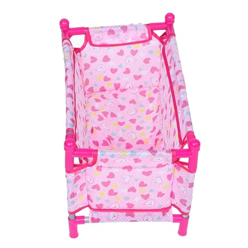 SUPVOX Miniatur Puppenbett Babybett Puppenhausmöbel Langlebig Einzigartiges Design Kreatives Rollenspiel für Kinderzimmer Zubehör von Supvox