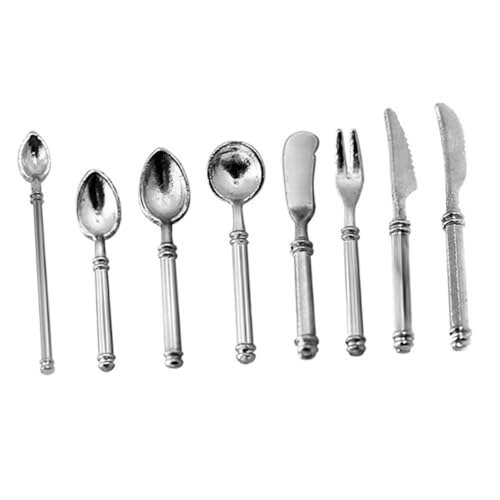 SUPVOX Miniatur Puppenhaus Besteck Set Teiliges Silbernes Mini Gabeln Messer Löffel Küchenzubehör Dekoratives Mini Haus Essgeschirr für Puppenhaus Küche Leicht Elegant Sammelwürdig SUPVOX Miniatur Puppenhaus Besteck Set Teiliges Silbernes Mini Gabeln Messer Löffel Küchenzubehör Dekoratives Mini Haus Essgeschirr für Puppenhaus Küche Leicht Elegant Sammelwürdig von Supvox