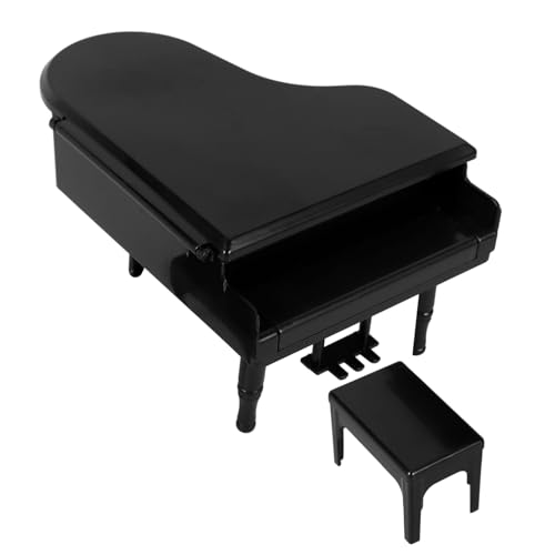 SUPVOX Miniatur Puppenhaus Flügel Klavier Modell mit Stuhl Schwarzes Puppenmöbel Musikinstrument Langlebiges Leichtes Material Dekoratives Mini Haus Instrument für Puppenstube und DIY SUPVOX Miniatur Puppenhaus Flügel Klavier Modell mit Stuhl Schwarzes Puppenmöbel Musikinstrument Langlebiges Leichtes Material Dekoratives Mini Haus Instrument für Puppenstube und DIY von Supvox